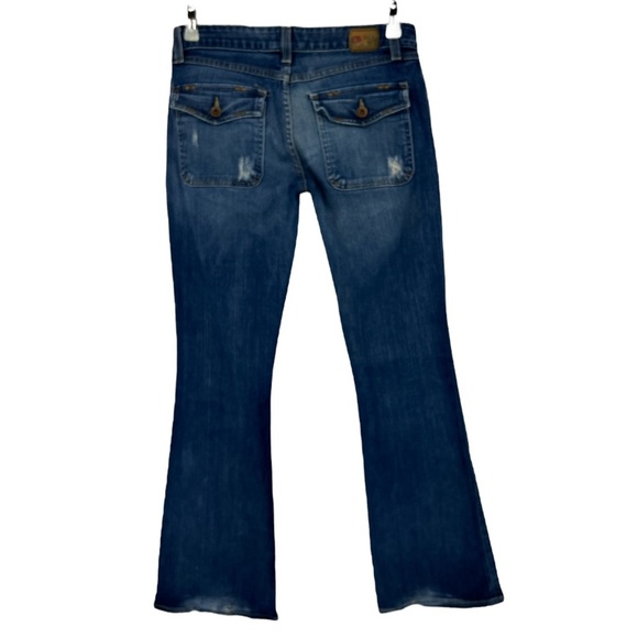BKE bootcut Med Rise stretch distressed Jeans SZ 29 - Picture 1 of 12